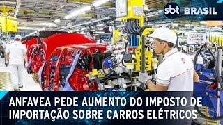 Anfavea defende aumento maior taxa de importação sobre carros elétricos | SBT Brasil (04/07/24)
