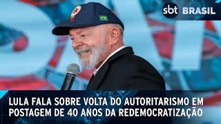 Redemocratização, 40 anos: Lula diz que é preciso defender democracia | SBT Brasil (15/03/25)