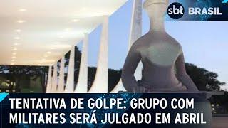 STF marca julgamento do 3º grupo da denúncia do golpe para 8 de abril | SBT Brasil (18/03/25)