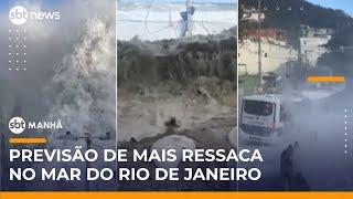 Rio segue com previsão de ressaca na 4ª; mar interditou orla e avenida do Leblon | #SBTManhã