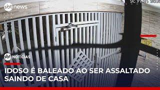 Idoso é baleado após reagir a assalto em Carapicuíba, na Grande SP | #SBTNotícias 1ª Edição