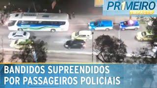 RJ: Bandidos tentam assaltar ônibus com 28 policiais militares | Primeiro Impacto (17/05/24)