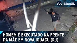 Criminosos executam homem em praça em Nova Iguaçu, na Baixada Fluminense | SBT Brasil (13/01/25)