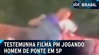 PM é flagrado jogando homem de ponte na zona sul de São Paulo | SBT Brasil (03/12/24)