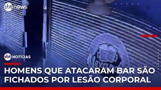 Trio é preso após explodir artefatos em porta de bar | #SBTNoticias