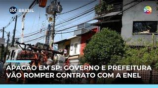 Apagão em SP: Após reunião, Tarcísio e Nunes anunciam que vão romper com a Enel 