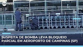 Objeto abandonado mobiliza grupo antibombas da polícia em aeroporto de Campinas (SP) | #SBTBrasil 