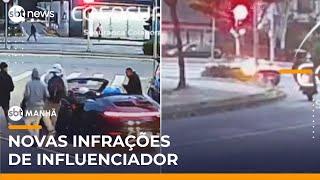 Novas imagens mostram Gato Preto cometendo infrações antes de acidente em SP | #SBTManhã