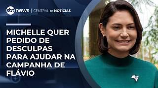 Michelle quer pedido de desculpas para mergulhar em campanha de Flávio | #CentraldeNotícias