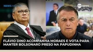 Flávio Dino acompanha Moraes e vota para manter Bolsonaro preso na Papudinha | #NewsManhã