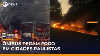 Explosões em ônibus assustam moradores em cidades paulistas | #SBTNotícias 1ª Edição (31/05/25)