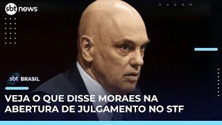 Julgamento da tentativa de golpe: Moraes quebra protocolo e dá recados em discurso | #SBTBrasil 