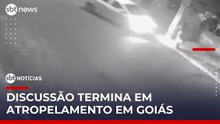 Passageiro é atropelado por motorista de aplicativo após discussão em Goiás | #SBTNotícias