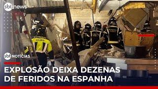 Explosão em cafeteria deixa ao menos 21 feridos em Madri | #SBTNotícias