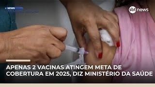 Apenas 2 vacinas atingem meta de cobertura em 2025, aponta Ministério da Saúde | #NewsPrimeiraEdição