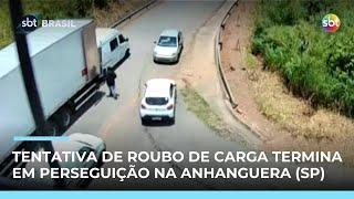 Tentativa de roubo de carregamento de armas termina em perseguição na Anhanguera (SP)  | #SBTBrasil