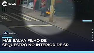 Mãe impede sequestro do filho em São José dos Campos (SP); suspeito foi liberado | #SBTBrasil 