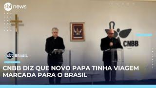 Papa Leão XIV viria ao Brasil em evento suspenso após a morte de Francisco | SBT Brasil (08/05/25)