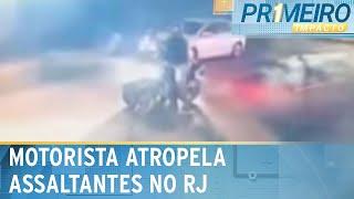 Motorista reage a assalto e atropela criminosos em Jacarepaguá, no RJ | Primeiro Impacto (04/07/24)