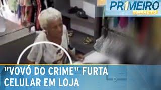 “Vovó do Crime” é flagrada furtando celular em loja | Primeiro Impacto (24/01/25)