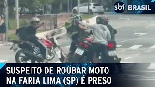 Polícia prende suspeito de roubar moto em São Paulo antes do Natal | SBT Brasil (04/01/25)