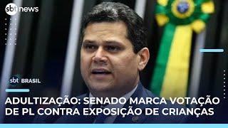 Senado vota nesta quarta (27) projeto contra sexualização de crianças na internet | #SBTBrasil 