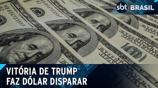 Dólar dispara com vitória de Donald Trump nos EUA; Bitcoin bate recorde | SBT Brasil (06/11/24)