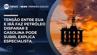 Tensão entre EUA e Irã eleva preço do barril de petróleo para mais de US$ 100 | #NewsPrimeiraEdição