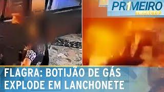 Explosão de botijão de gás em lanchonete deixa quatro feridos | Primeiro Impacto (18/03/25)