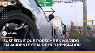 Motorista do carro de luxo foge após acidente; suspeito pode ser influenciador famoso | #SBTManhã
