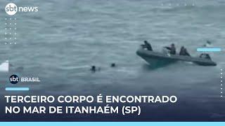 Corpo de Bombeiros encontra terceiro corpo após naufrágio em Itanhaém (SP) | #SBTBrasil 