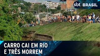 Carro cai em rio no Espírito Santo e deixa três mortos, adolescente é salva | SBT Brasil (28/12/24)