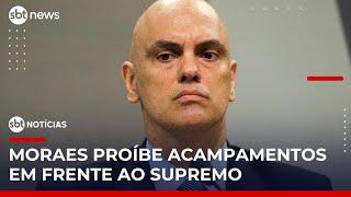 Moraes ordena retirada de parlamentares acampados na frente do STF | #SBTNoticias 1ª Edição