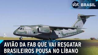 Avião da FAB pousa em Beirute para repatriar 229 brasileiros | SBT Brasil (05/10/24)