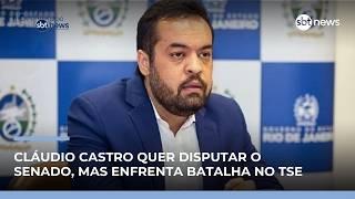 Cláudio Castro quer disputar o Senado, mas enfrenta batalha no TSE | #JornaldoSBTNews