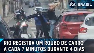 Retaliação do Comando Vermelho provoca disparada de roubos de carros no Rio | SBT Brasil (04/02/25)