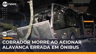 SP: Cobrador morre prensado ao acionar alavanca errada em ônibus | #SBTManhã