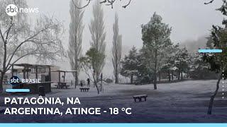 Argentina é considerada o país mais frio do mundo; Patagônia atinge - 18 °C | #SBTBrasil 
