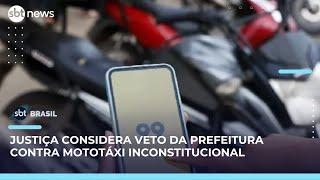 Justiça derruba veto da Prefeitura e libera serviço de mototáxi em SP | SBT Brasil (14/05/25)