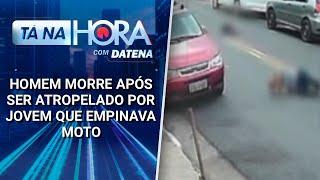 Homem morre após ser atropelado por jovem que empinava moto | Tá na Hora (06/01/25)