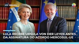 Lula recebe presidente da Comissão Europeia antes da assinatura do acordo Mercosul-UE