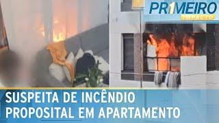 Homem ateia fogo em apartamento sai tranquilamente do local | Primeiro Impacto (03/02/25)