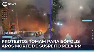 Após morte de suspeito pela PM, Paraisópolis tem barricada, ônibus incendiado e morte | #SBTBrasil