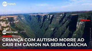 Criança que caiu de cânion em parque no RS é encontrada morta | #SBTNotícias