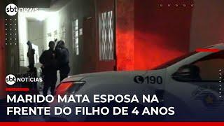 Homem descobre traição e mata esposa na frente do filho de 4 anos | #SBTNotícias