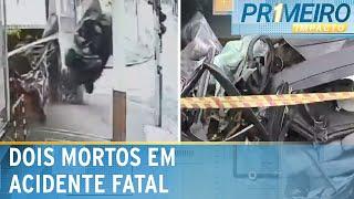 Acidente fatal em SP: Carro bate em poste e dois morrem | Primeiro Impacto (23/12/24)