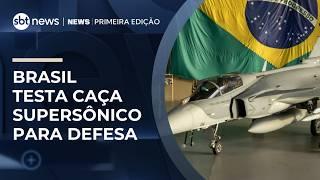Brasil apresenta caça supersônico Gripen; aeronave atinge Mach 2 | #NewsPrimeiraEdição