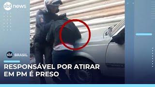 Homem que roubou arma de PM em Paraisópolis (SP) é preso | #SBTBrasil 