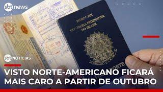 Emissão de vistos para brasileiros nos EUA cai 25% e nova taxa deve elevar preço | #SBTNotícias