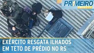 Exército resgata moradores em teto de prédio de Canoas (RS) | Primeiro Impacto (16/05/24)